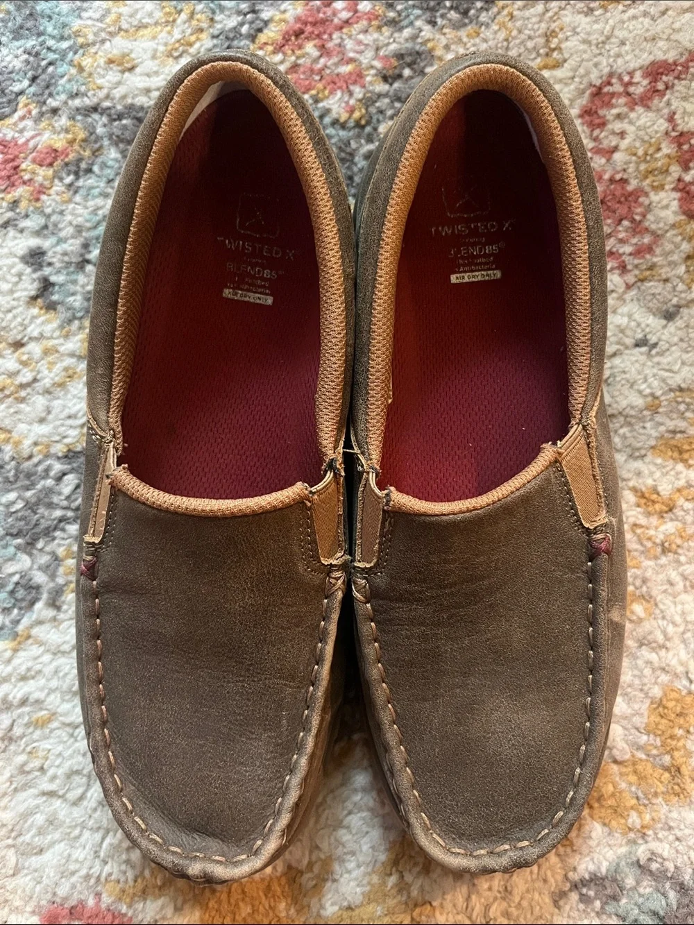 Twisted X Brown Suede Slip-On Driving Moc with CellStretch Loafers
